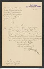 k.k. naturhistorisches Hofmuseum, Intendanzakten 1885-1896 (Hauer), Aktenzahl Z.500/1893, Seite 1
